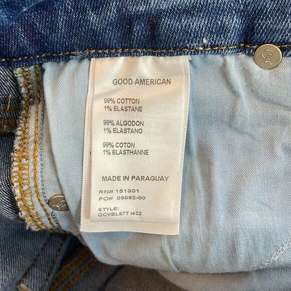 Good American Good Flare High Rise Jeans Dark Wash Wide Leg 70s Size 2 / 26 NWT - Picture 8 of 9